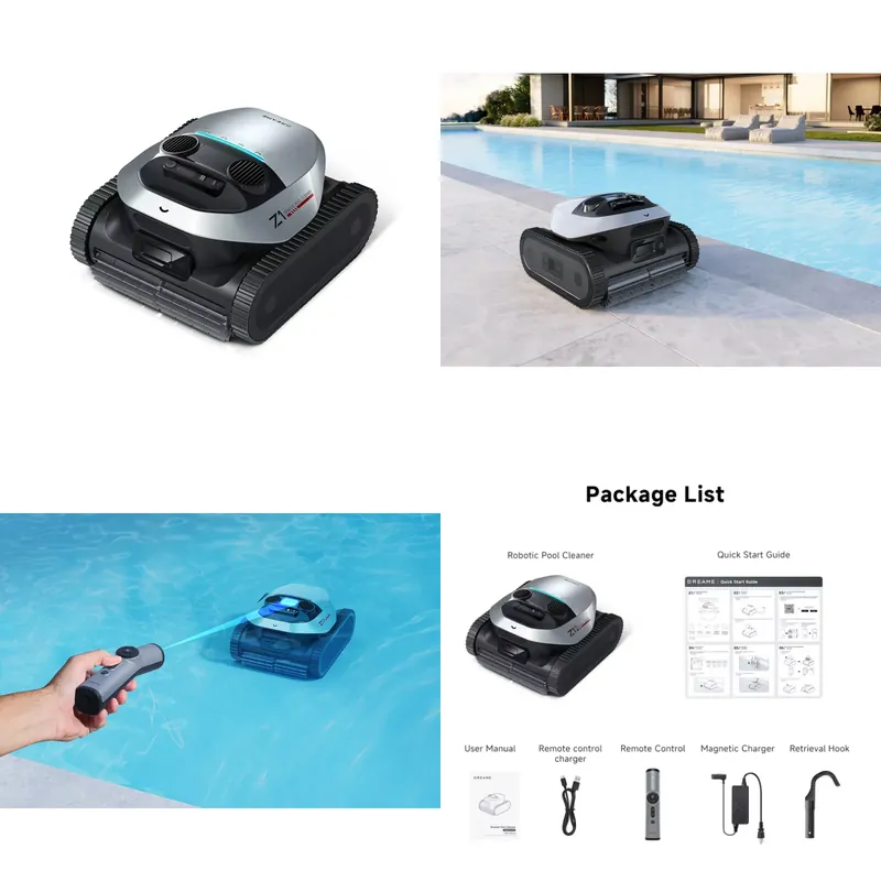 Robotic Pool Cleaner Wall Climbing - Draadloze robot zwembadreiniger met wandklimfunctie, 2026