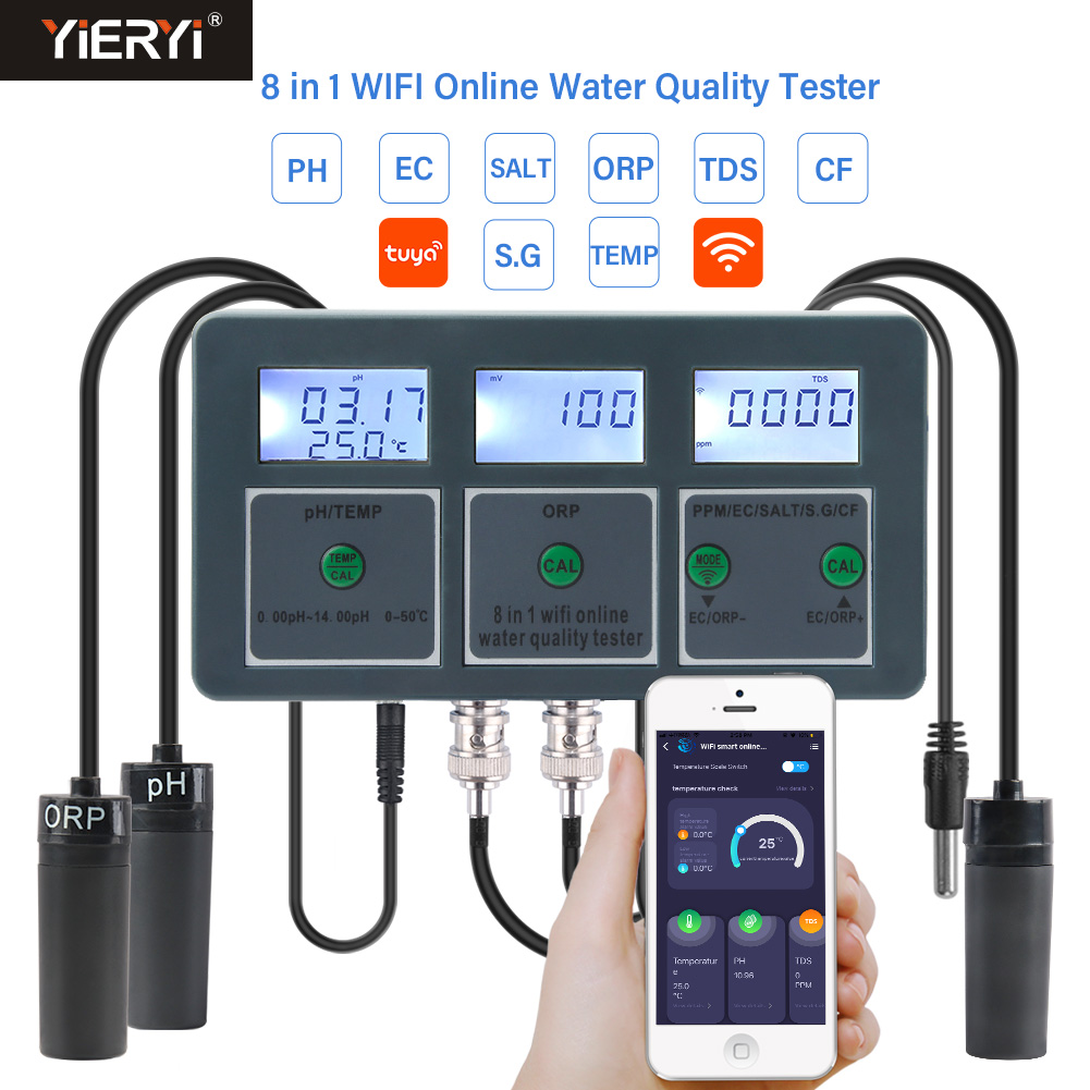 Pool Test Kit Digital - Wifi Tuya Smart Ph Meter Data