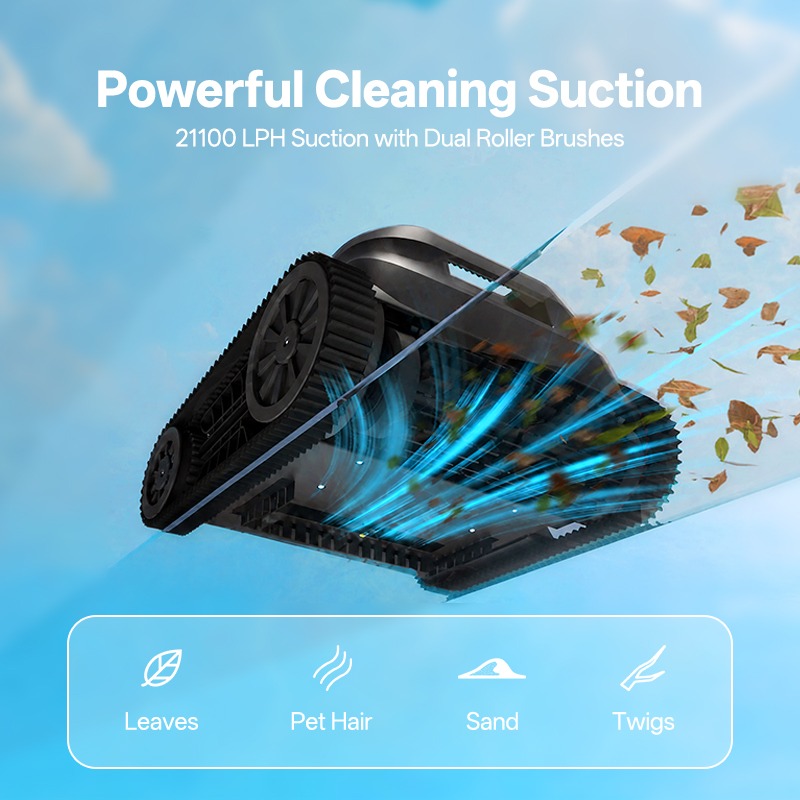 Robotic Pool Cleaner Wall Climbing - Automatische draadloze zwembadreinigingsrobot, kan wanden beklimmen,