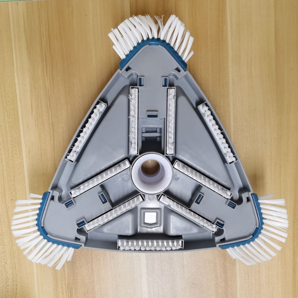 Pool Vacuum Head Brush - Driehoekige zwembadzuigkop Gewogen zwembadreinigingskop met zijborstels