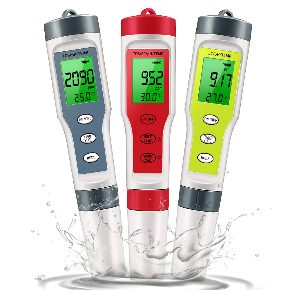 Pool Test Kit Digital - PH Meter Waterdichte PH/TDS/EC/Temp Meter Digitale