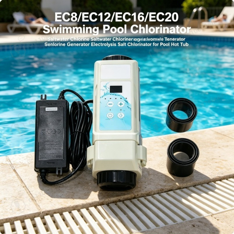 Salt Water Chlorinator Cell - Zoutwaterchloorinator Generator EC8/EC12/EC16/EC20 24V Zwembad Spa