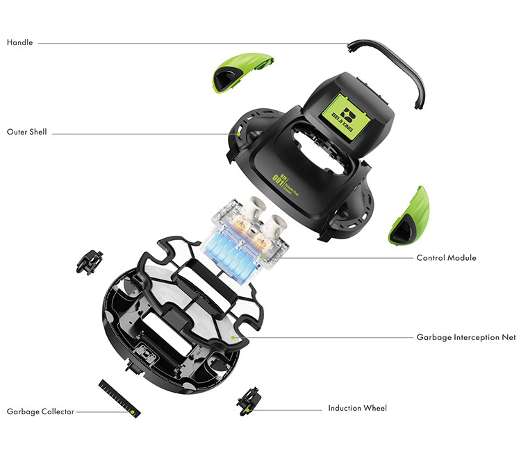 5000mAh Batterij 36W Draadloze - Robotic Pool Cleaner Wall Climbing recensie en prijs