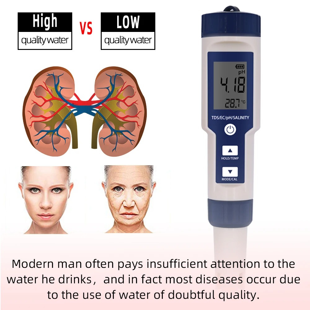 5 In 1 Ph Temperatuur Tds Ec Z - Pool Test Kit Digital recensie en prijs