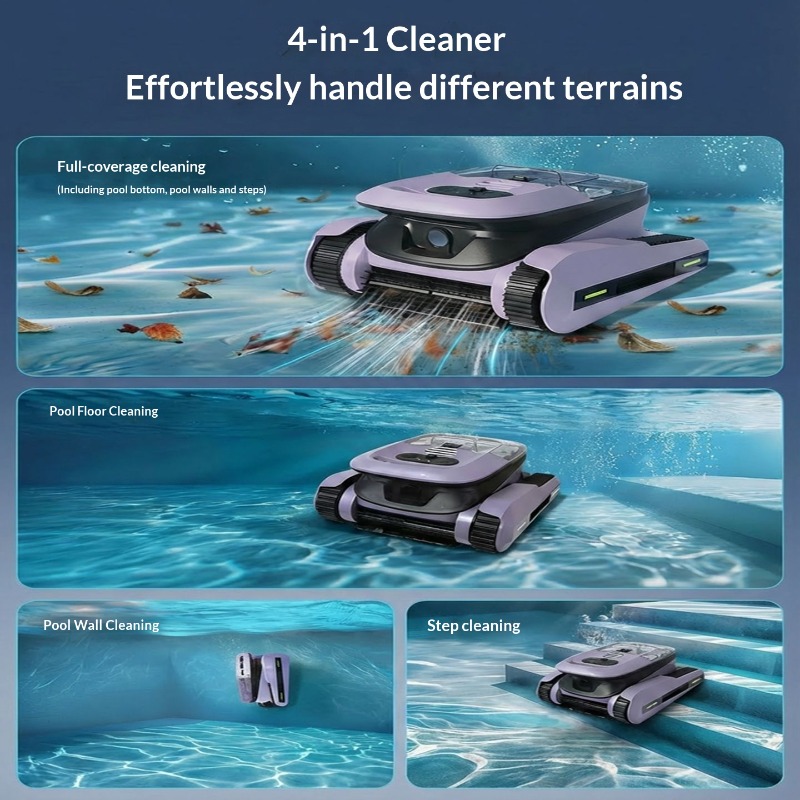 Slimme zwembadstofzuigerrobot, - Robotic Pool Cleaner Wall Climbing recensie en prijs